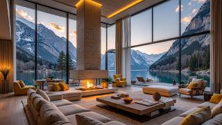 Gentle Jazz Music In A Tranquil Lakeside Living Room - Smooth Jazz Helps Relieve Stress And Relax