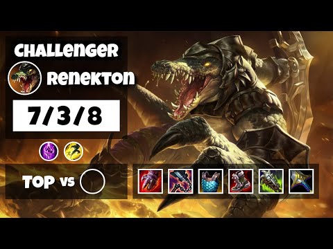 Renekton vs Wukong KOREAN Challenger TOP (7/3/8) - v11.13