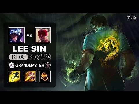 Lee Sin Jungle vs Talon - KR Grandmaster - Season 11 Patch 11.18