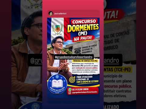 Concurso em Dormentes (PE) chegando 📚