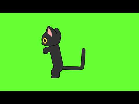 toothless dance but cat Green screen