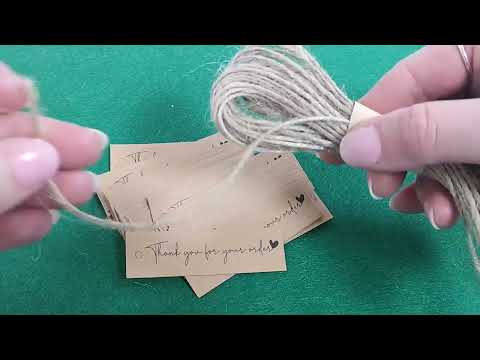 Brown Card Gift Tags With Twine 7cm x 2cm Pack Of 50 Y18355
