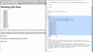 XHTML/CSS - Working with Divs - Pt. 1 of 3