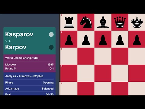 Kasparov vs Karpov — World Championship 1985 (Round 5)