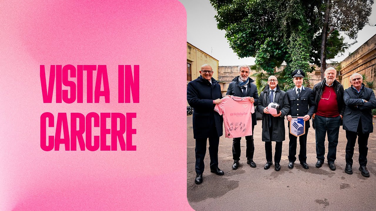 Il Palermo in visita al carcere dell'Ucciardone