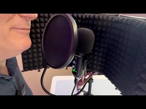 Studio Recording Microphone, Isolation Shield, Pop Filter