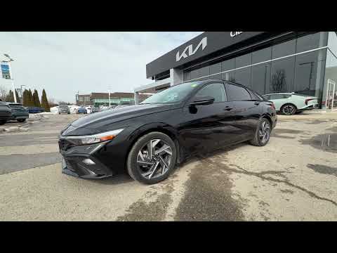 2025 Hyundai Elantra Preferred IVT w/Tech Pkg in Black for sale at Clarington Kia in Bowmanville, ON