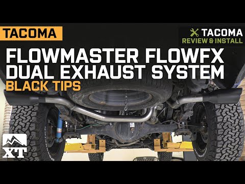 Tacoma Flowmaster FlowFX Dual Exhaust System with Black Tips (2016-2020 3.5L) Review & Install