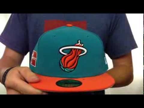 Heat '2T OPPOSITE-TEAM' Aqua-Orange Fitted Hat by New Era