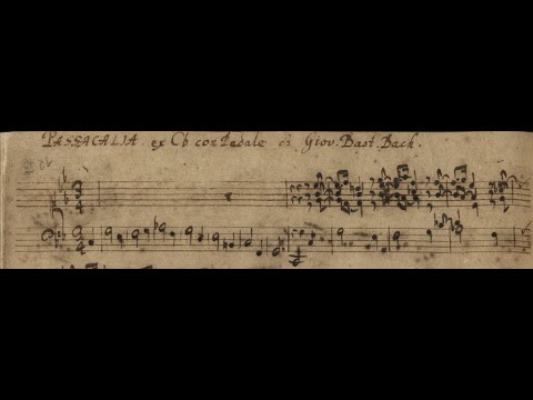 J.S Bach - Passacaglia and Fugue in C Minor, BWV 582. {w/ Manuscript score.}