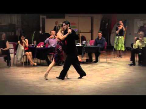  Dante Sanchez  and  Angelica Avalos  are  dancing  to  the  milonga  "  Parque Patricios  "