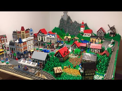 Bau einer Lego Stadt Teil 65. - Burg, Bach und Bauernhof