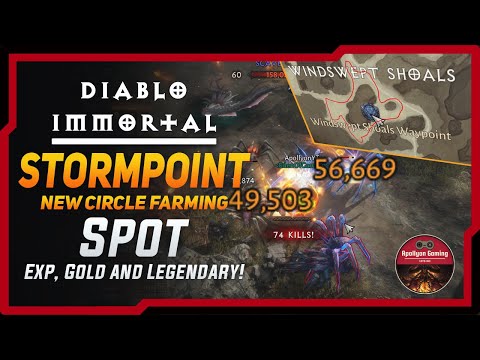 New Circle Farming Spot In Stormpoint - Good Exp, Gold and Legendary Items - Diablo Immortal