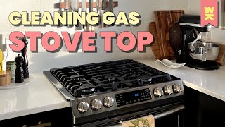 Cleaning your gas stove top in under 60 seconds