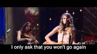 Breathless (Better Than Ezra cover) Taylor Swift live 2010 with lyrics