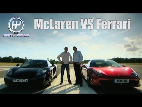 Tiff VS Jason in McLaren MP4-12C vs Ferrari 458 Italia the FULL challenge  | Fifth Gear Classic