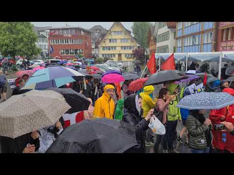Demo Umzug Appenzell 5.6.2021 mit den Freiheitstrychlern