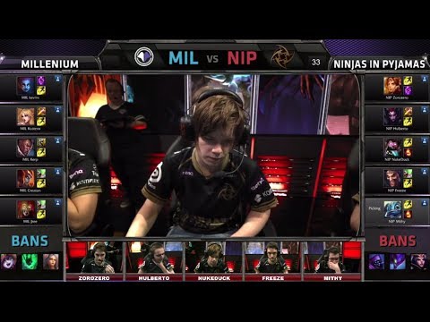 Millenium vs Ninjas in Pyjamas Game 1 | S4 EU LCS Summer Promotion Tournament Day 1 | MIL vs NIP G1