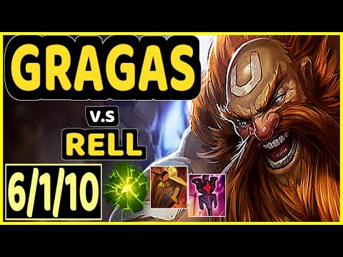 GRAGAS vs RELL - 6/1/10 KDA BOTTOM SUPPORT GAMEPLAY - KR Ranked MASTER