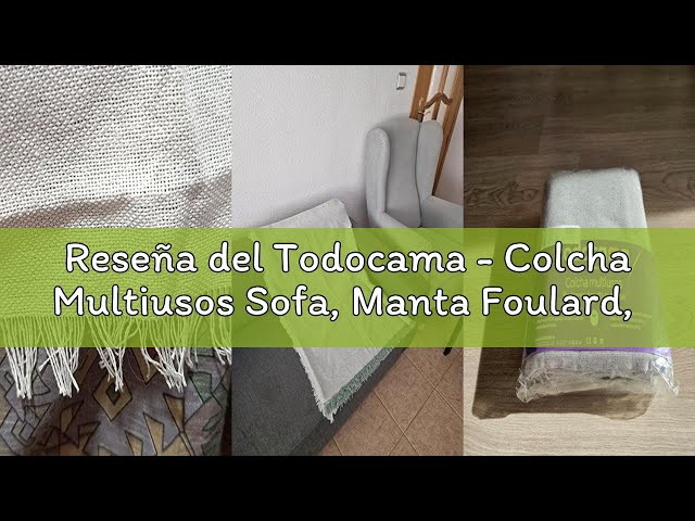 Vídeo relacionado con Todocama - Colcha Multiusos Sofa, Manta Foulard, Plaid para Cama, Cubresofa Cubrecama, Jarapas, Fabricado en España, Lisa. (230x260cm, Beige Arena)