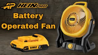 HEINPRO Fan with Dual Power Options - DeWalt Battery Compatible!