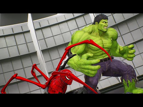 Spider-Man & Hulk VS Venom & Spiderman (Hardest AI) - Marvel vs Capcom: Infinite