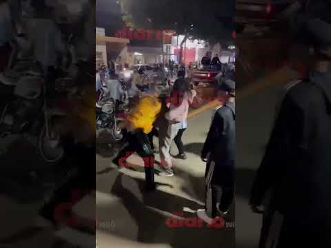 Feroz gresca en la ciudad de Frías durante los festejos por el triunfo de la Selección