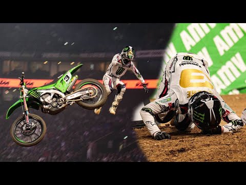 Romain Febvre horrible crash Supercross Paris 2021
