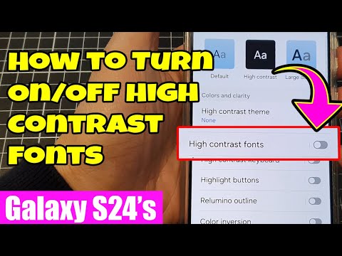 ⚡Galaxy S24/S24+/Ultra Hidden Feature: How to Turn High Contrast Text On/Off 👀
