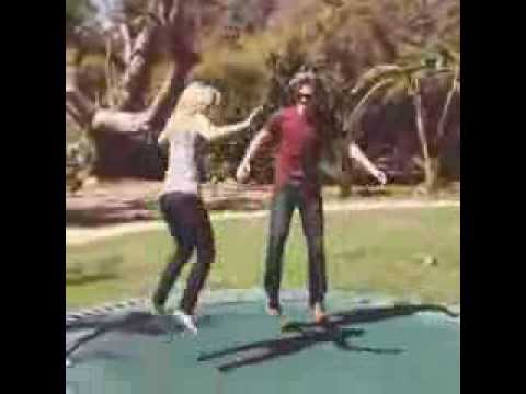 Luke Benward & Dove Cameron Jumping on a trampoline