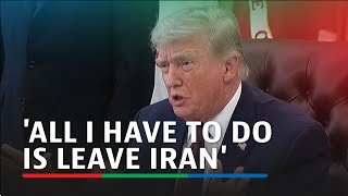 Trump says U.S. will be leaving Iran 'very soon' | ABS-CBN News 