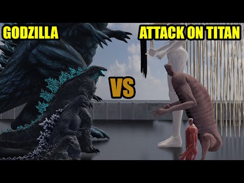Godzilla Vs Attack on Titan (shingeki no kyojin) | Size Comparison