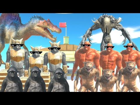 SPINO LEADER + GHOR BROTHERS +X3 PRIMATES + 1X CARNIVORE DINOS CHALLENGE SCOURGE LEADER + HILL GIANT
