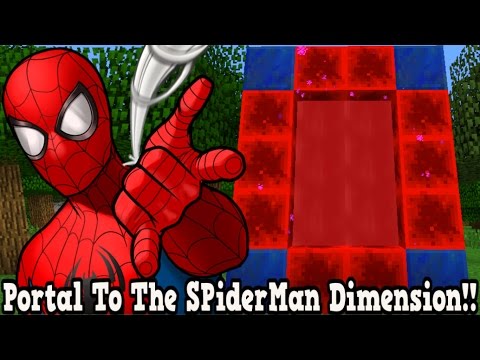 Minecraft How To Make A Portal To The SpiderMan Dimension - SpiderMan Dimension Showcase!!