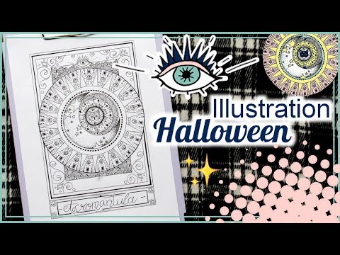 🔮 DECO HALLOWEEN faire sa propre illustration + coloriage imprimable