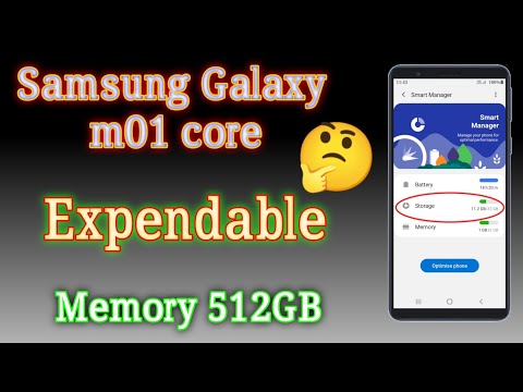 Samsung Galaxy m01 core Expendable Memory 512 GB