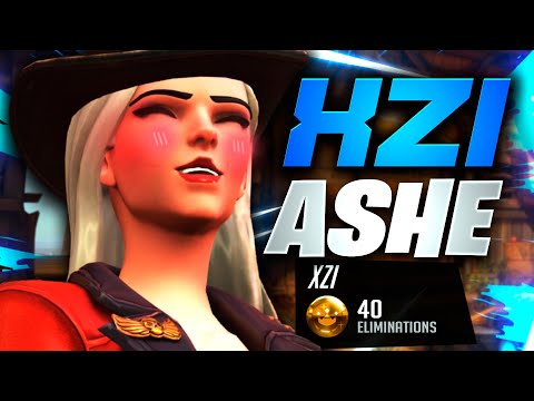 XZI Pro Ashe gameplay - 40 elims! [ Overwatch Season 33 Top 500 ]
