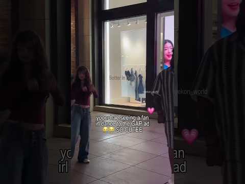 yoonchae saw a fan irl dancing to the GAP ad 😭💕 #katseye