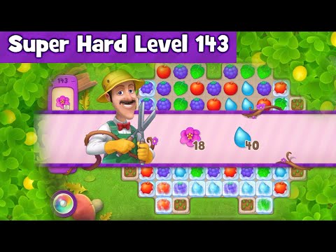 Gardenscapes Super Hard Level 143 | No Boosters | Playrix