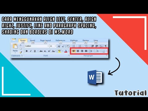 CARA MENGGUNAKAN ALIGN LEFT, CENTER, ALIGN RIGHT, JUSTIFY, DLL DI WORD|TUTORIAL