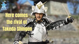 Figurka Uesugi Kenshin + White Horse - Palm Hero Japan Samurai Series 3 Action Figure 1/12