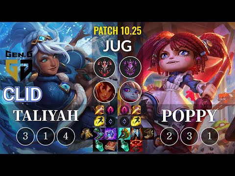 GEN Clid Taliyah vs Poppy Jungle - KR Patch 10.25