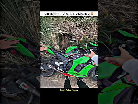 Ninja Zx10r NCC boy ne cr@sh kar diya 🤬#shorts #bike #rider #aalyanvlogs #aamirmajid #zx10r #jammu