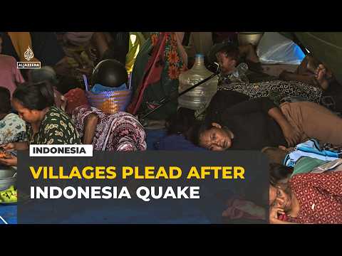 Children fall ill as survivors sleep outside after Indonesia earthquake