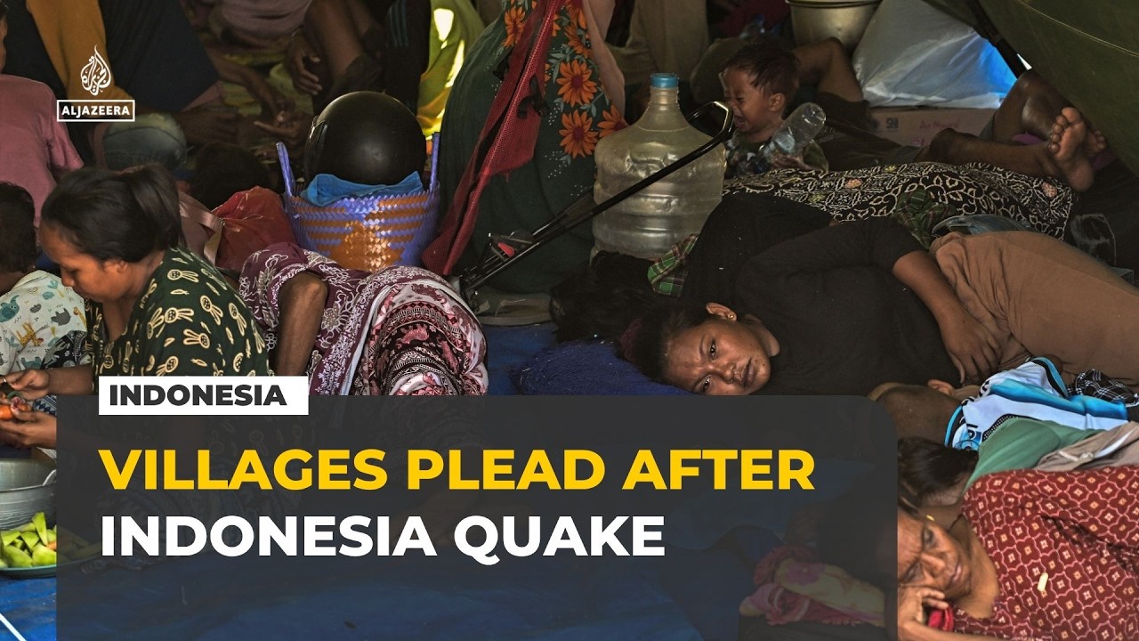 Children fall ill as survivors sleep outside after Indonesia earthquake