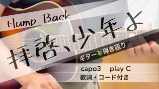 拝啓、少年よ（Hump Back）ギター🔰弾き語り【capo3  playC】歌詞・コード付き【初心者向け】