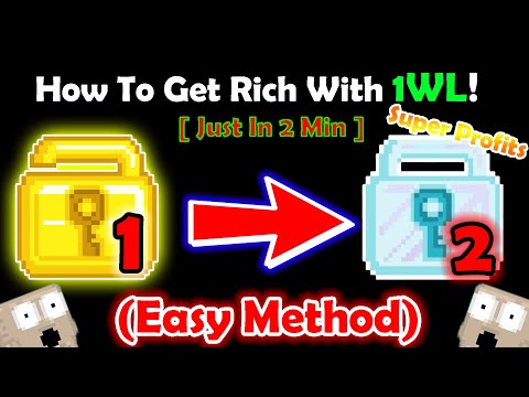 Growtopia | How To Get Rich Just Using 1Wls **SUPER PROFITS!** - Profits 2018