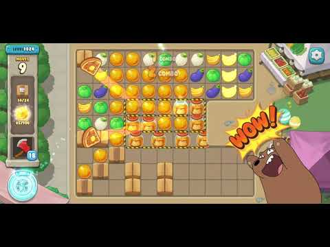We Bare Bears Match3 Repairs Level 1024 - No Boosters