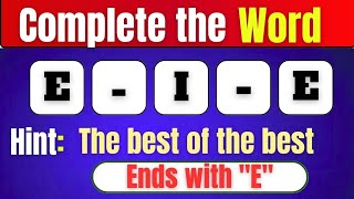 Can you guess the five letter words ends with 'E'🤔🧩| Word mystery 