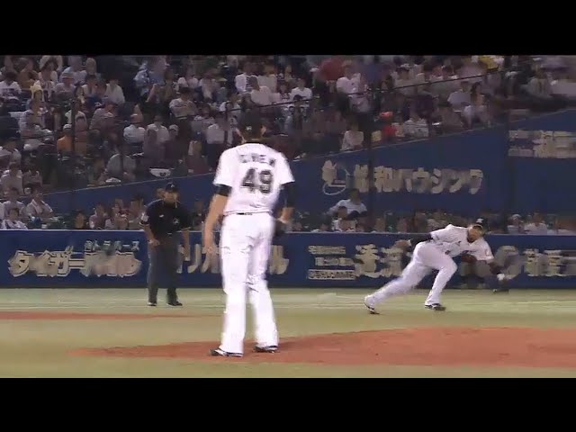 【6回表】マリーンズ・今江が横っ飛び!! プロの反応見せる!! 2015/6/10 M-D